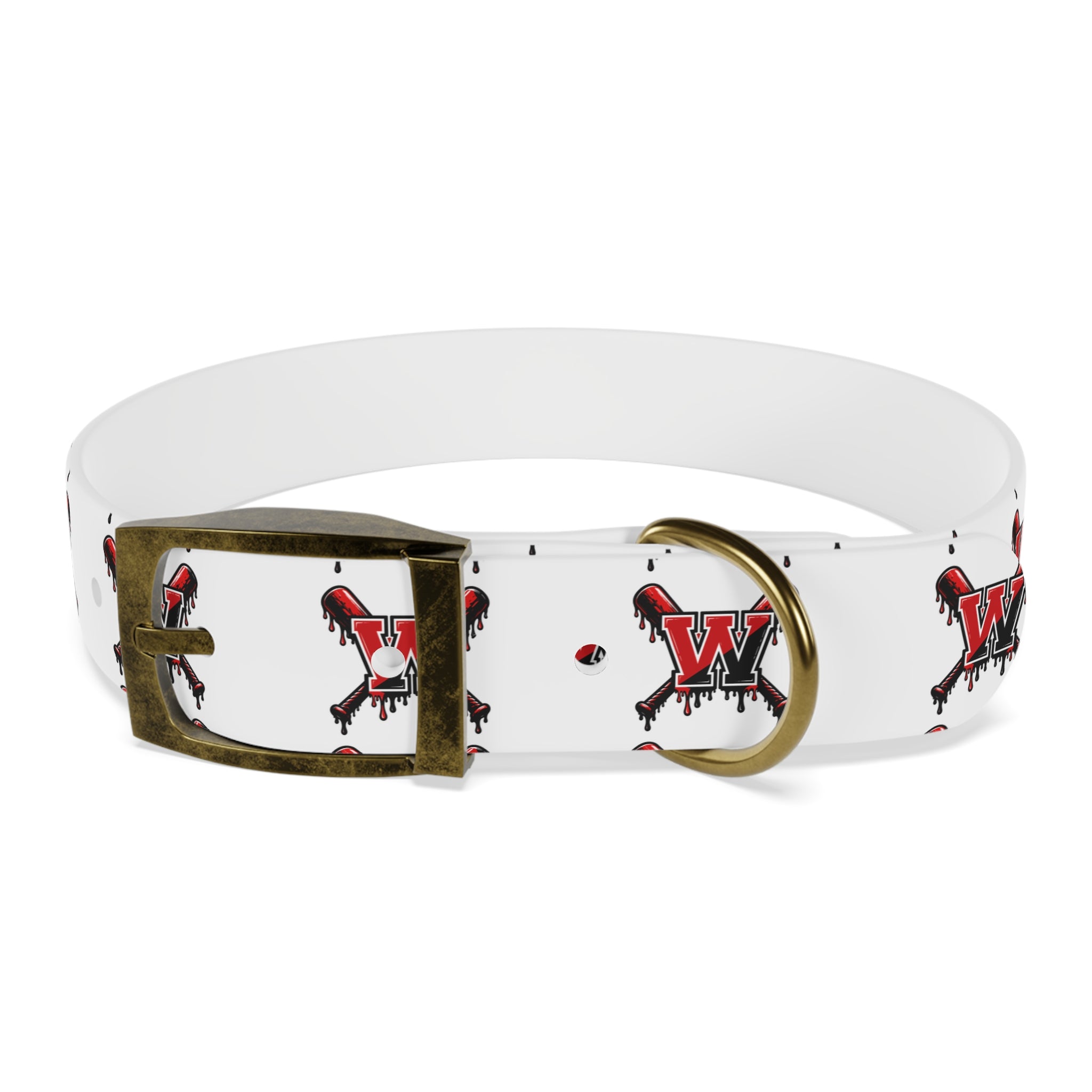 Winchester Baseball Drip 'W' Dog Collar