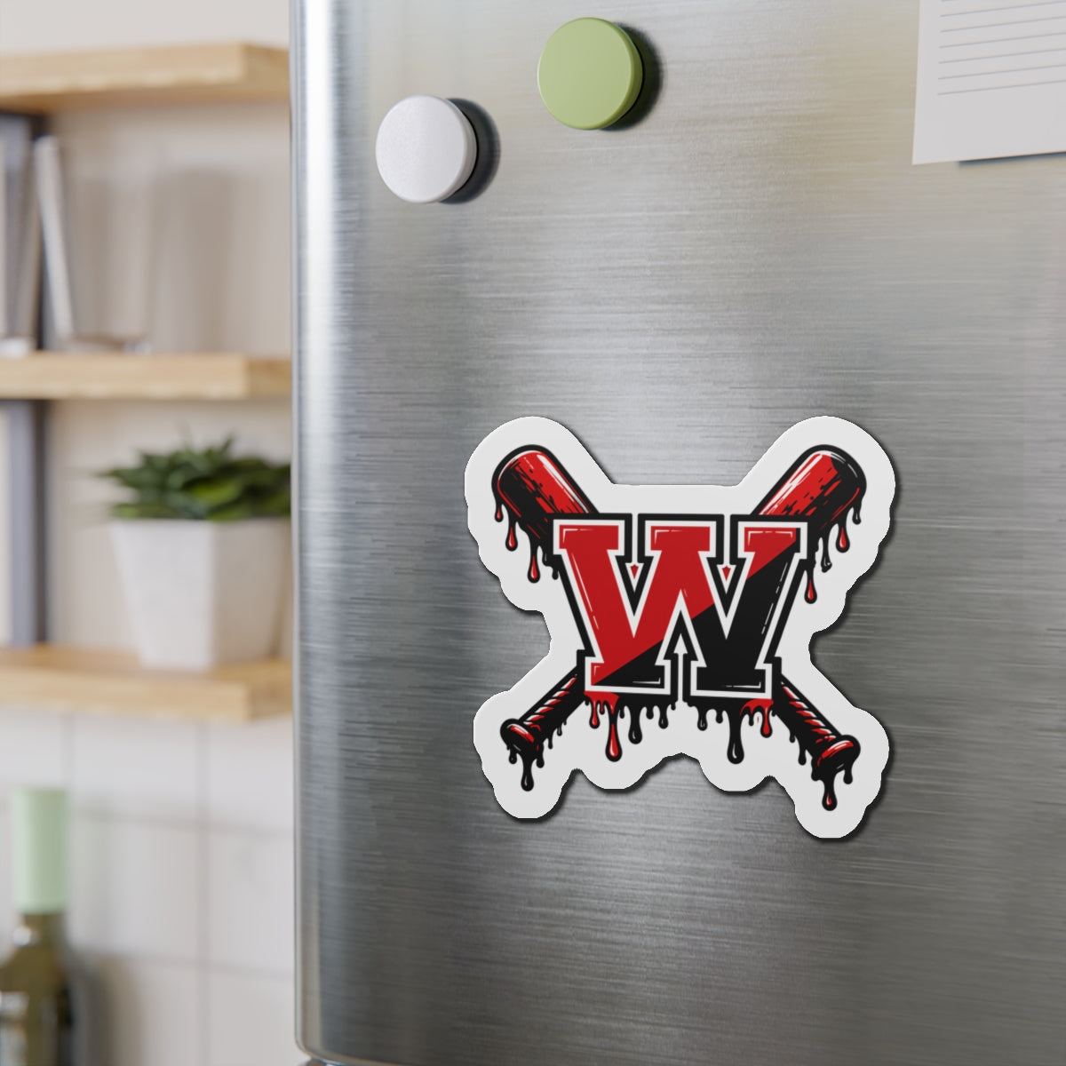 Winchester W Baseball Magnet