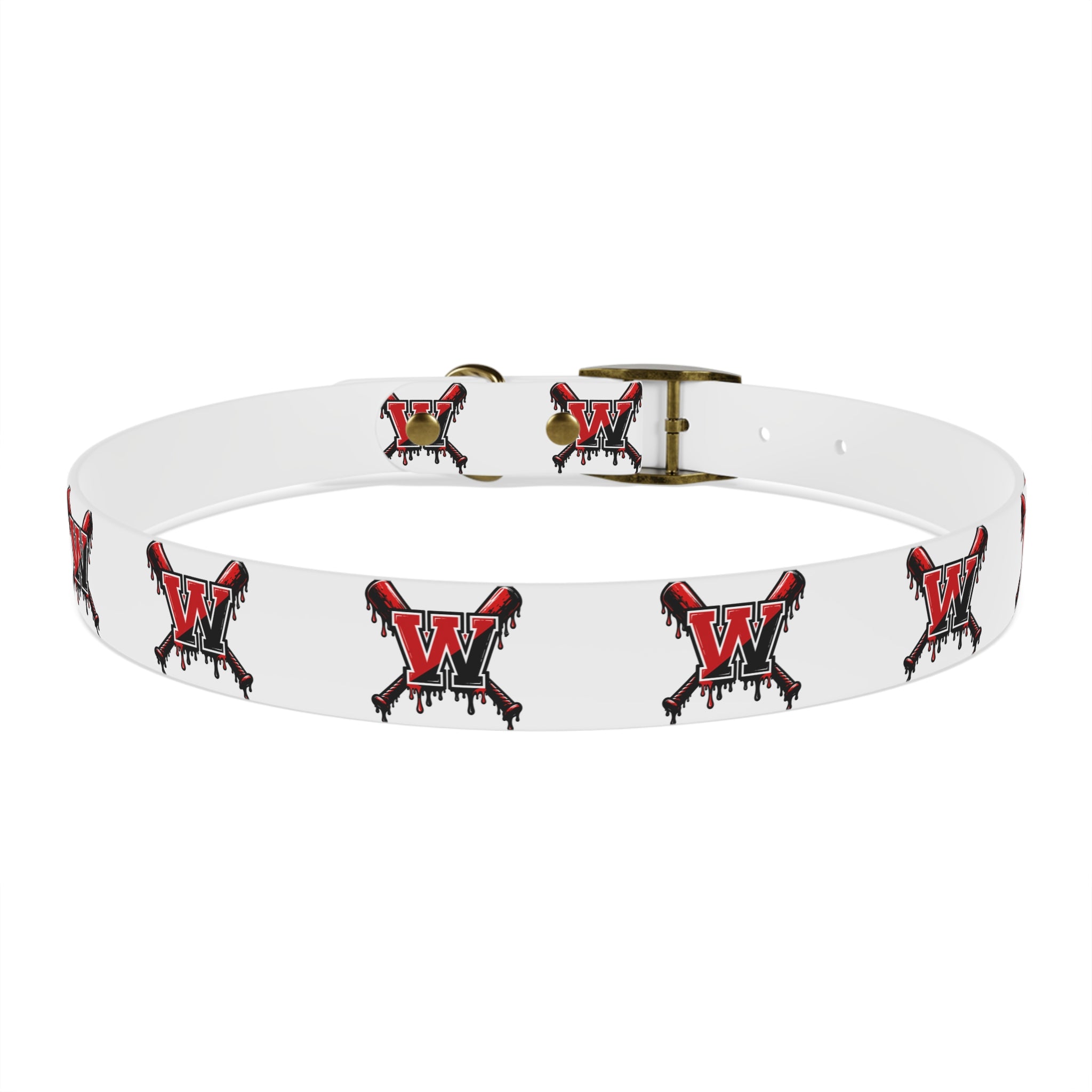 Winchester Baseball Drip 'W' Dog Collar
