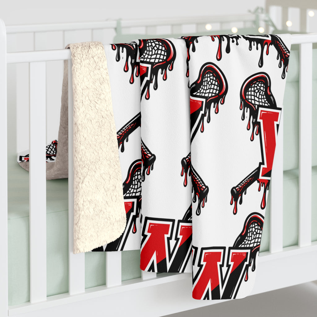 Winchester W Lacrosse Sherpa Fleece Blanket