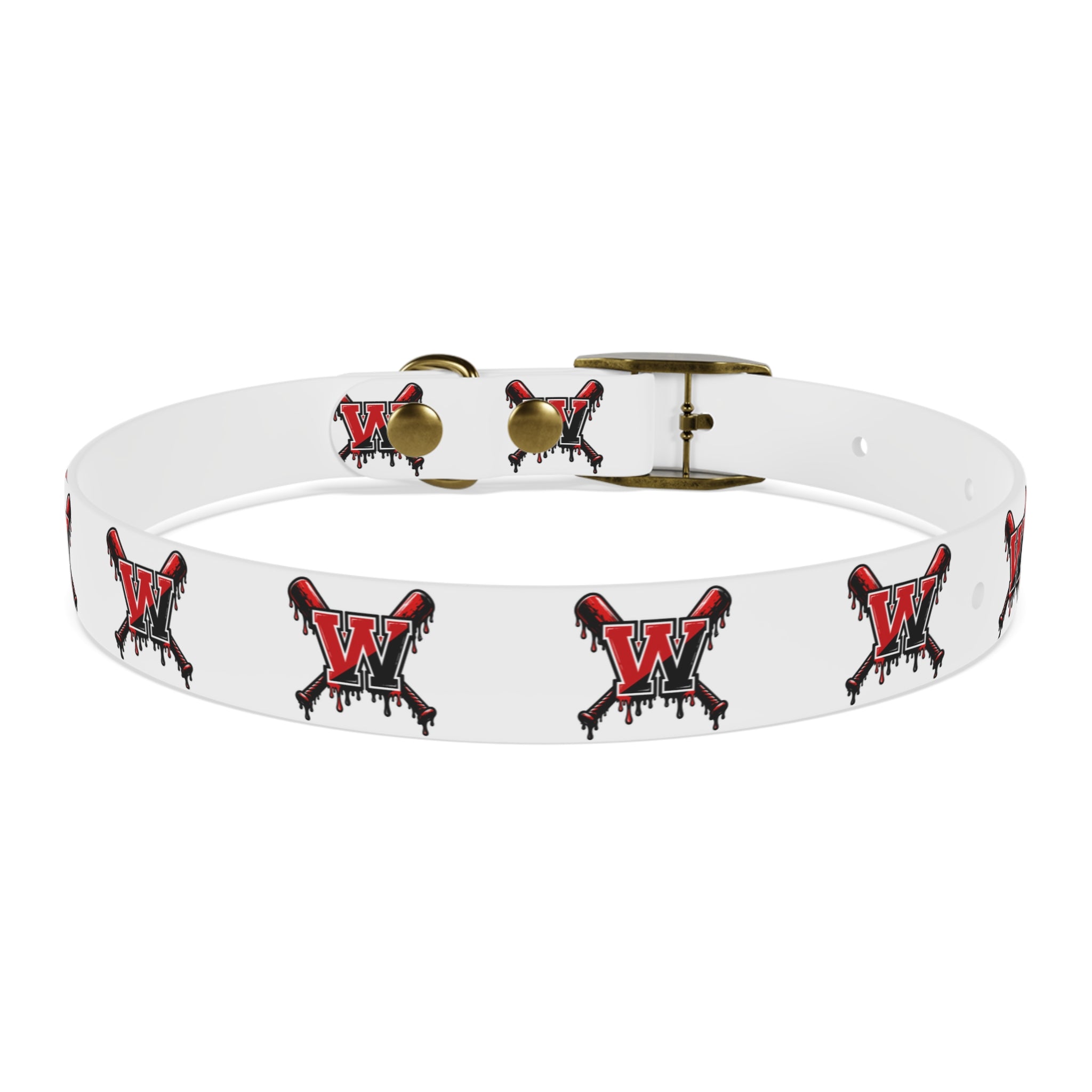 Winchester Baseball Drip 'W' Dog Collar