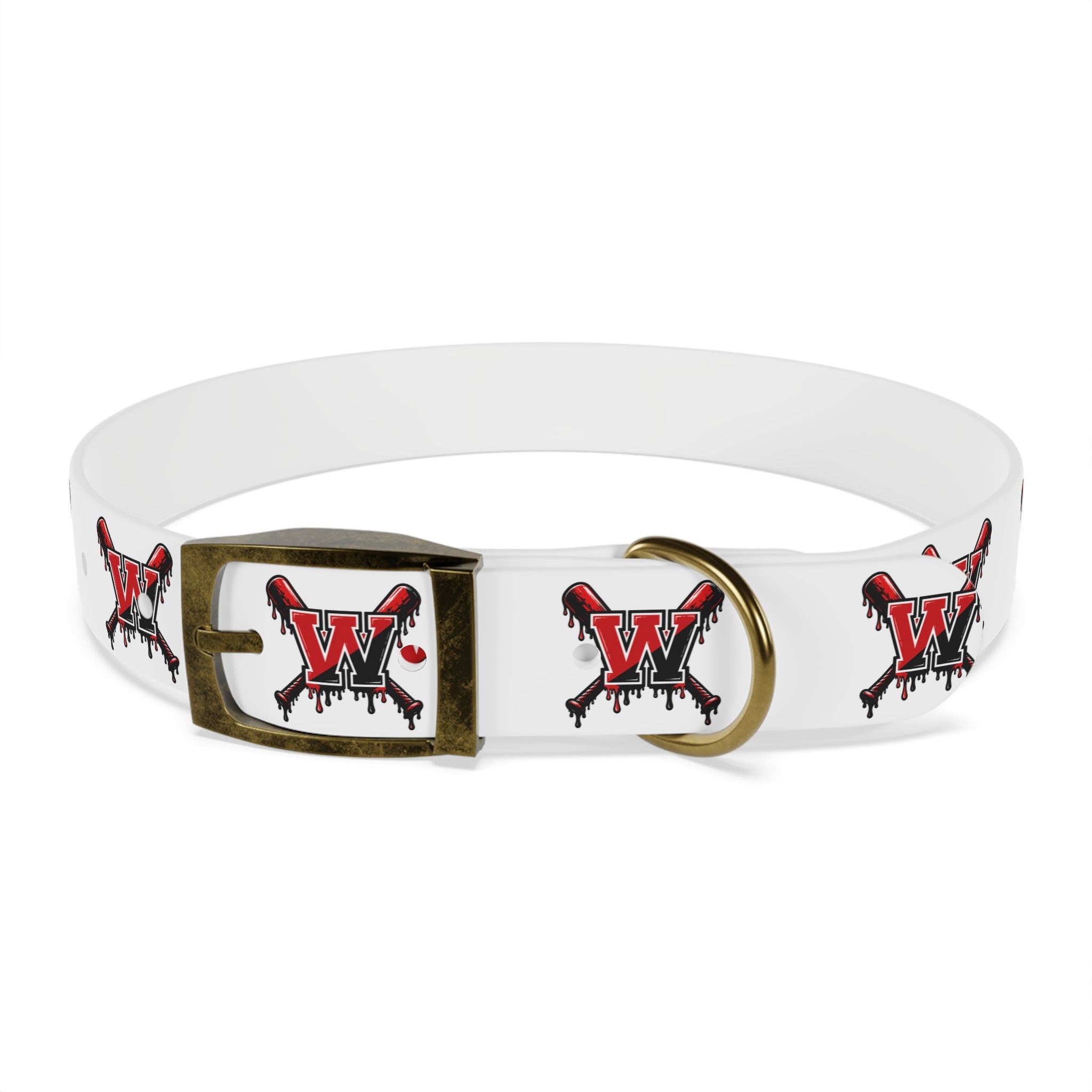 Winchester Baseball Drip 'W' Dog Collar