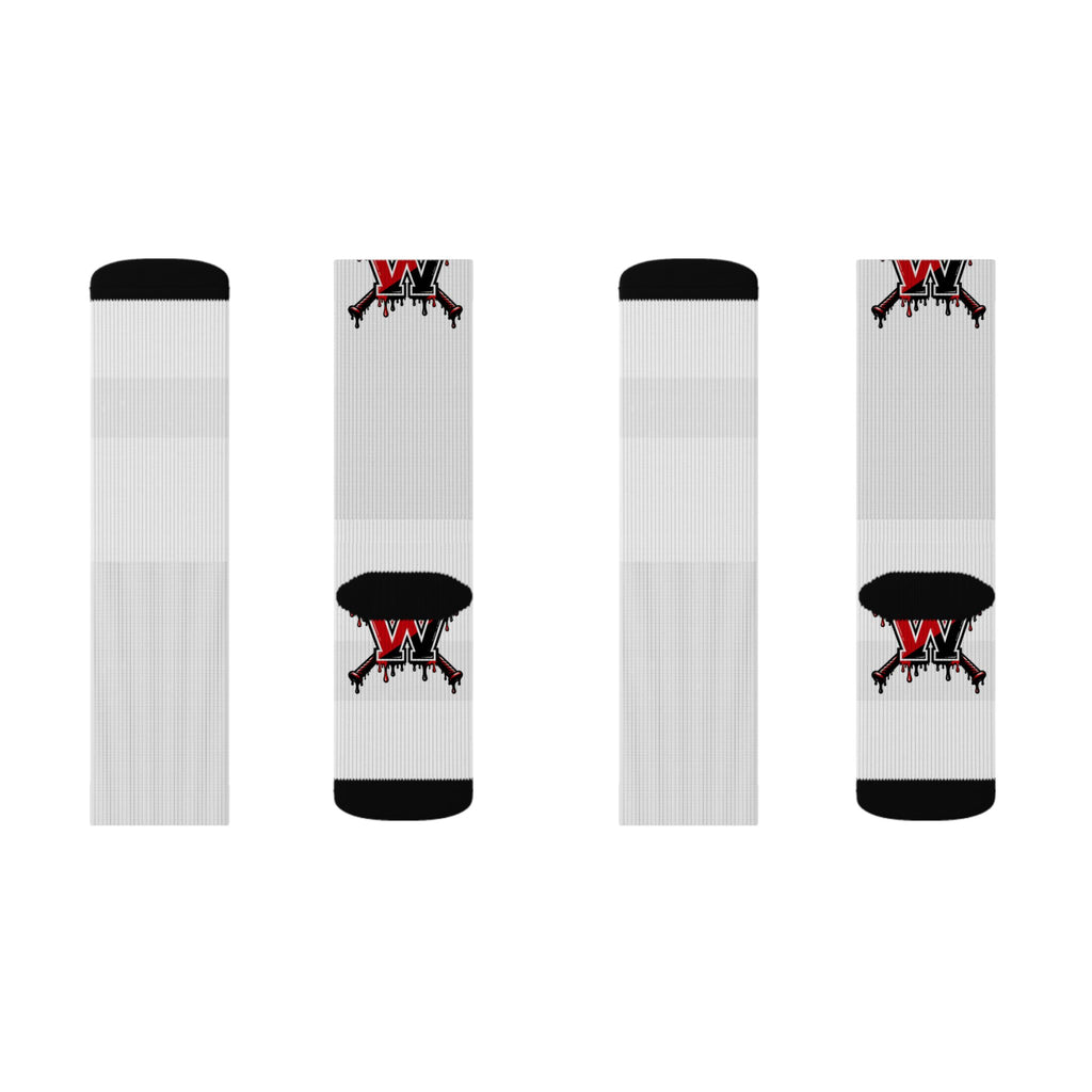 Winchester Red Dripping 'W' Athletic Crew Socks