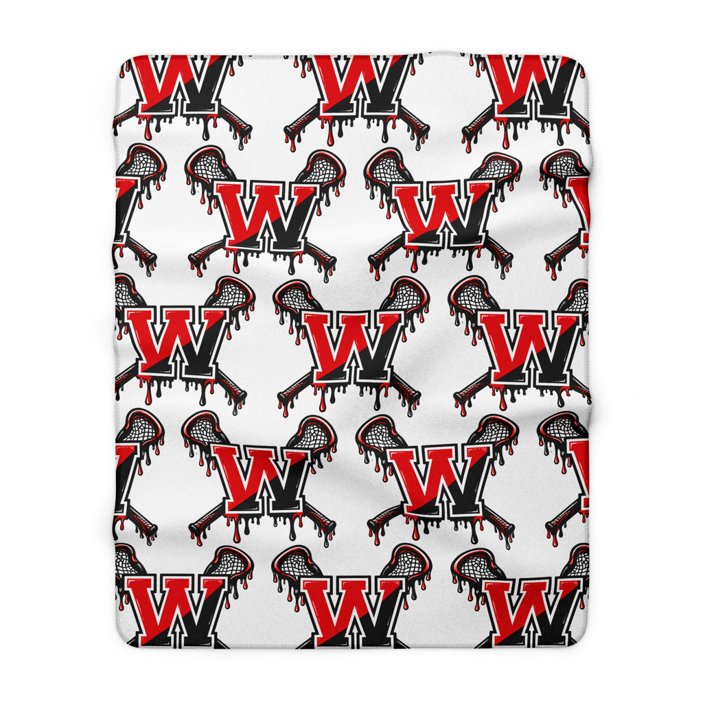Winchester W Lacrosse Sherpa Fleece Blanket