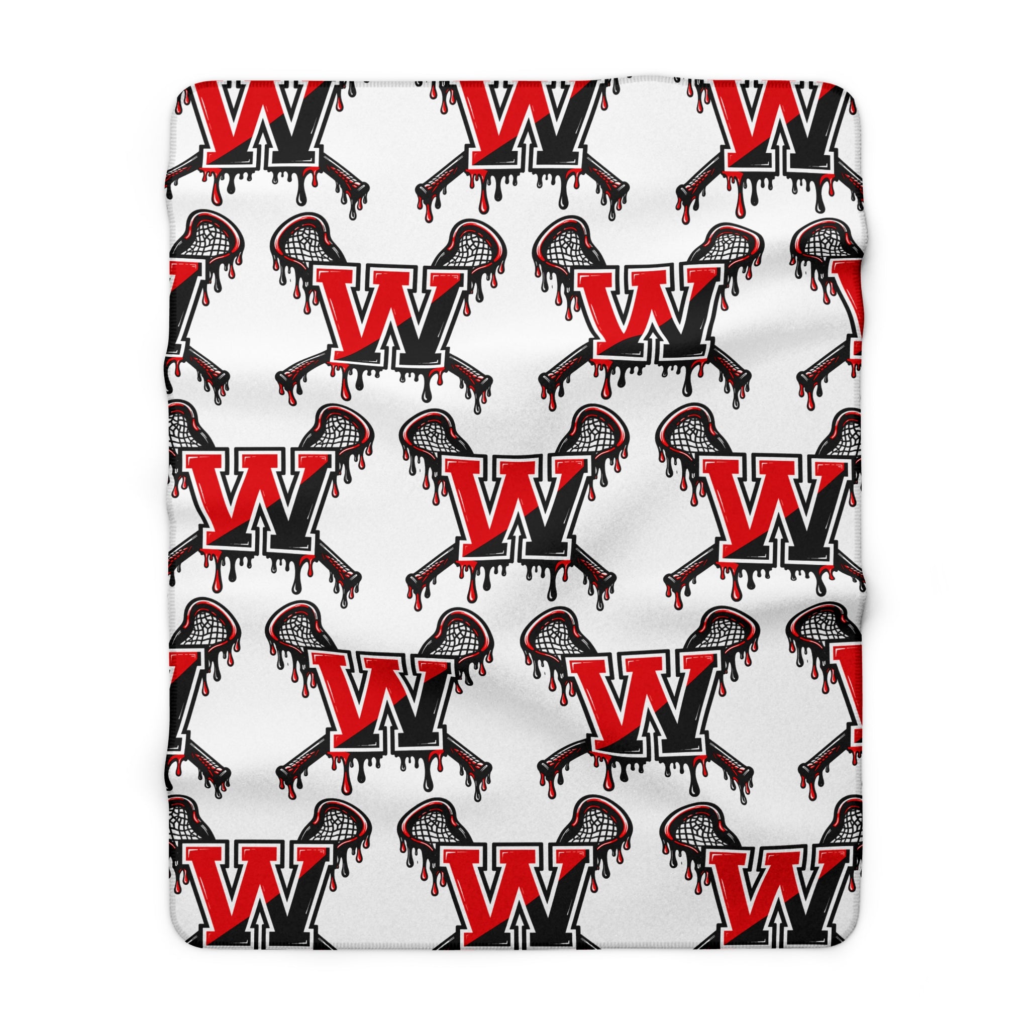 Winchester W Lacrosse Sherpa Fleece Blanket