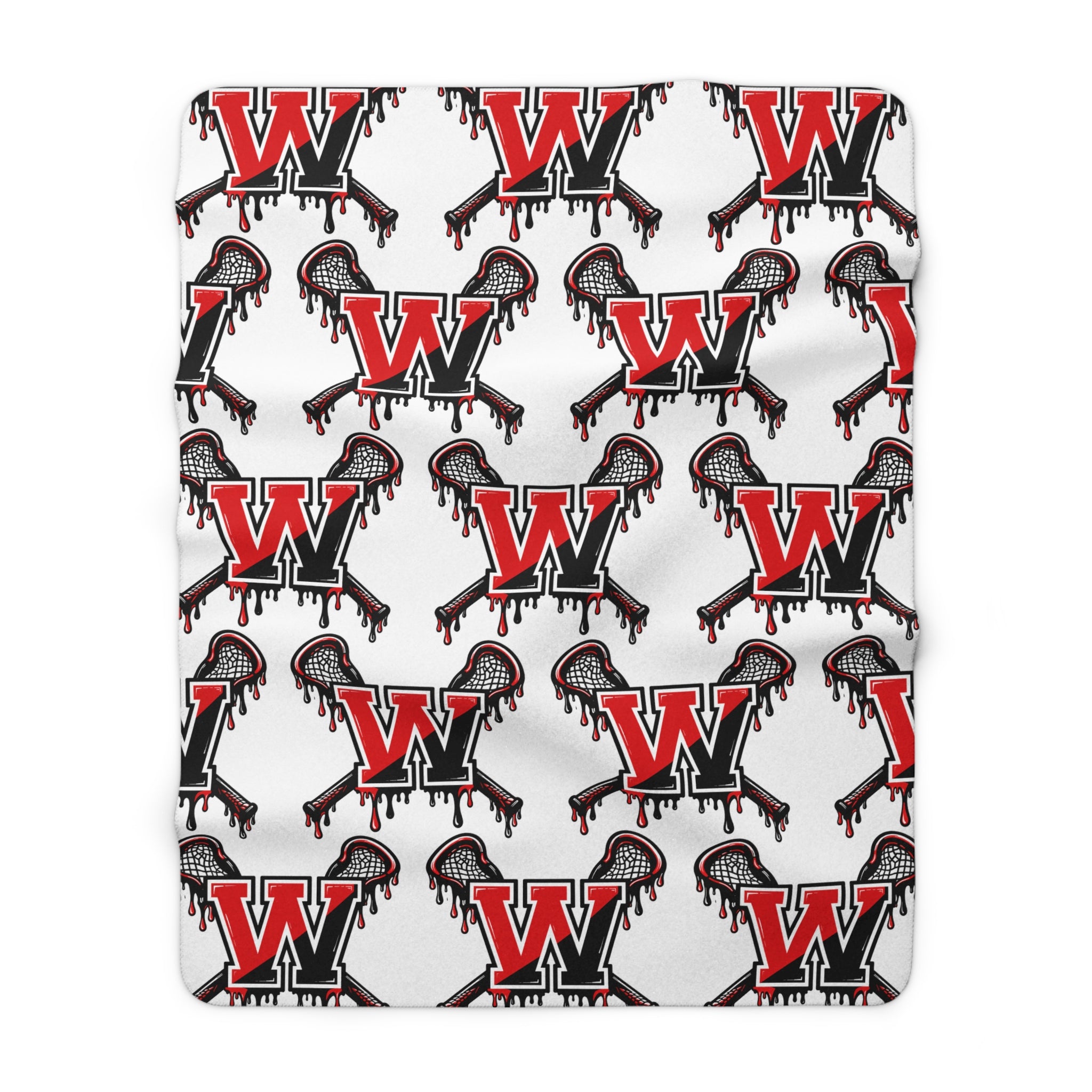 Winchester W Lacrosse Sherpa Fleece Blanket