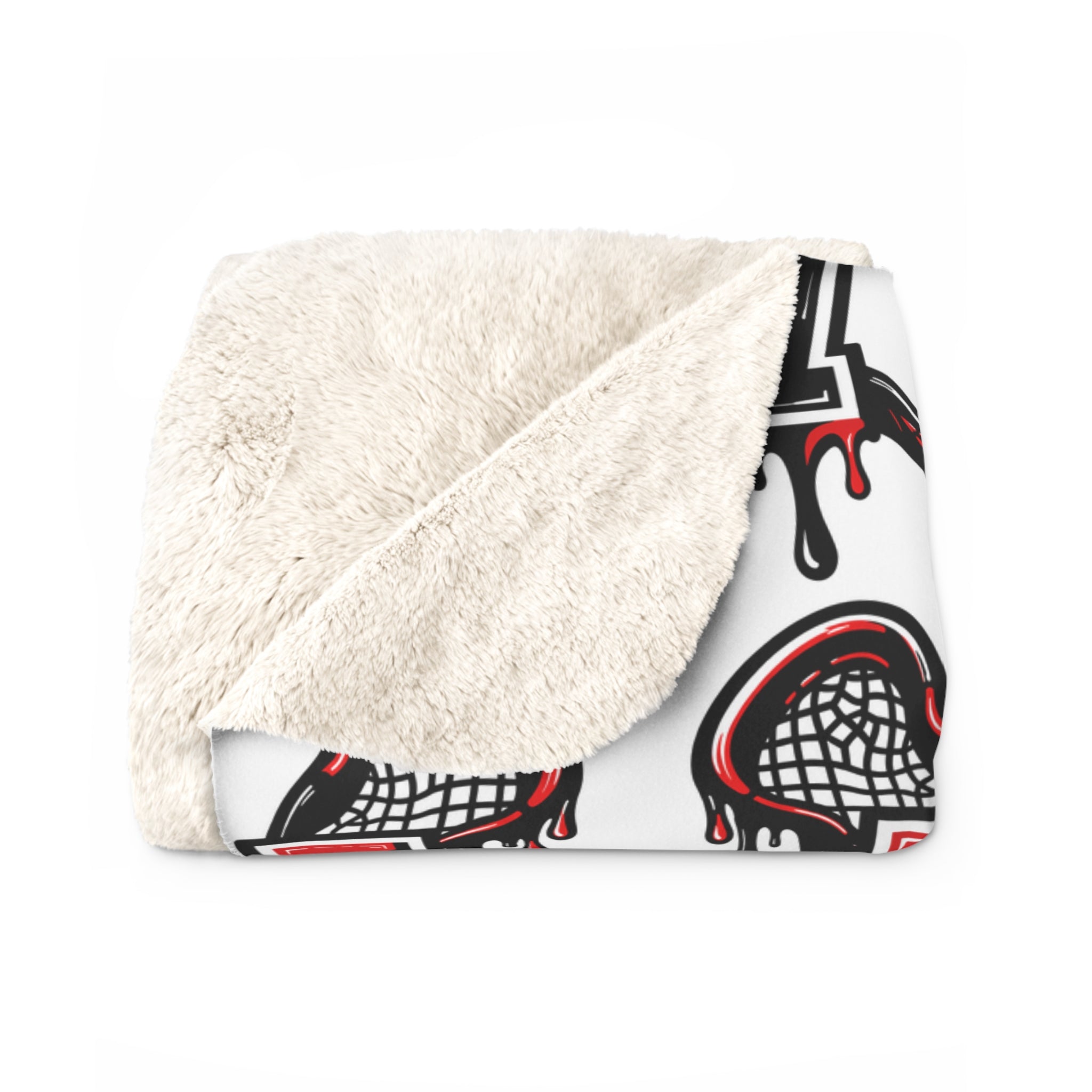 Winchester W Lacrosse Sherpa Fleece Blanket