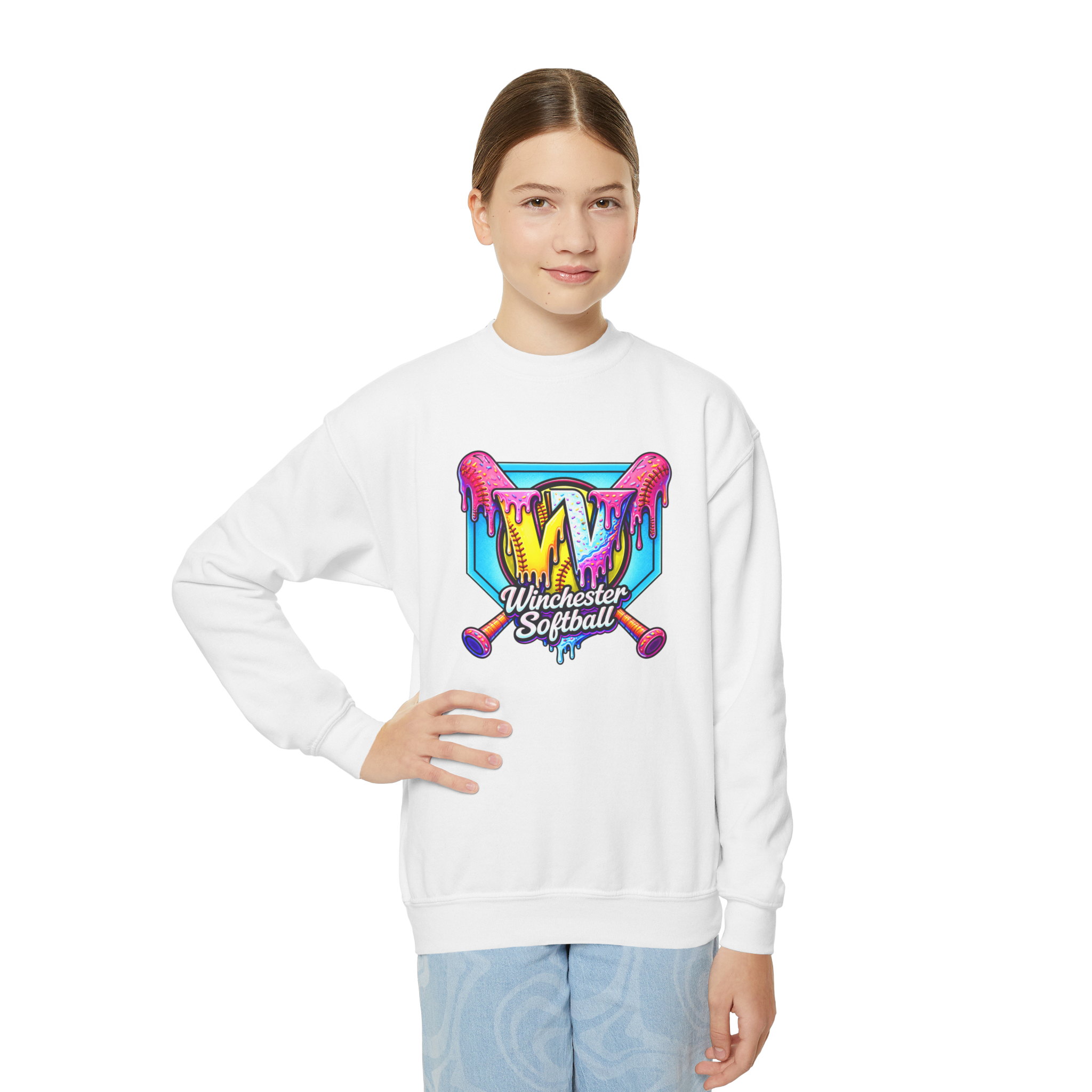 Winchester Drip Softball Crewneck